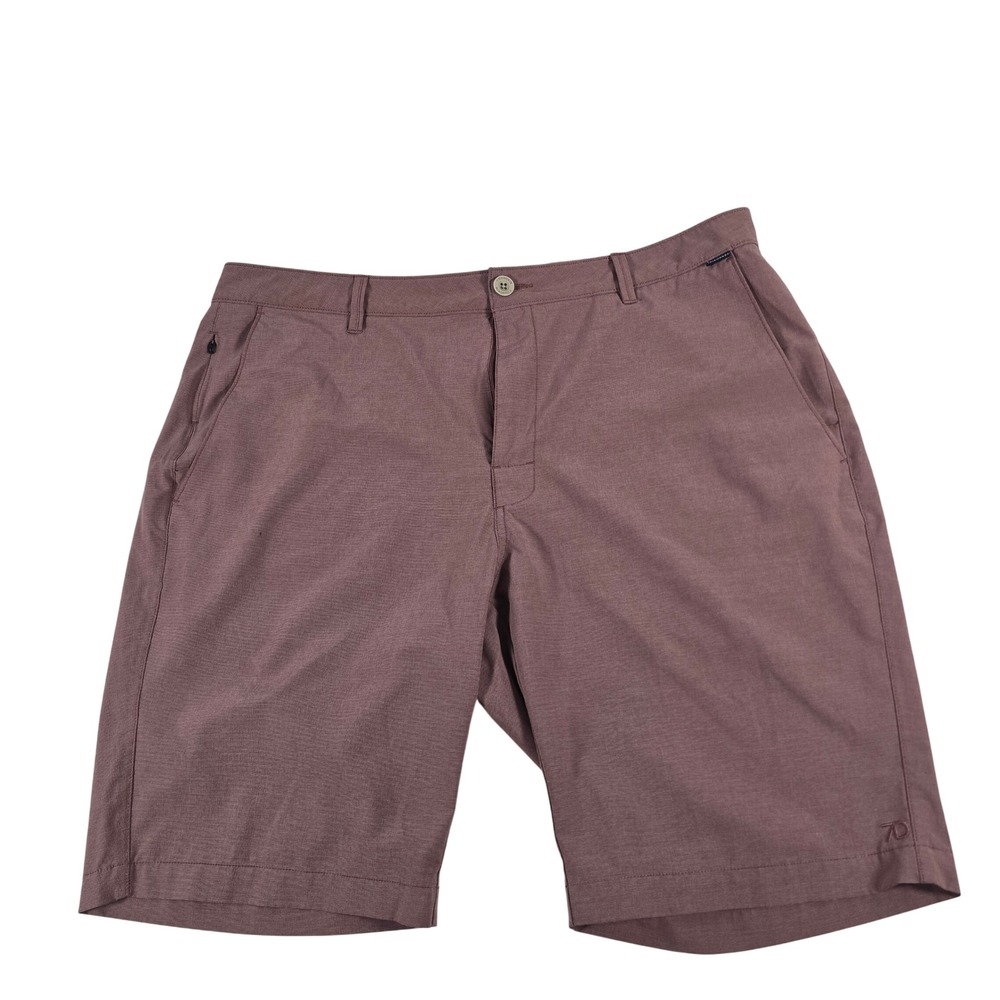 7 Diamonds Dynamic Performance Shorts Mens 38 Mauve Burgundy Stretch Golf Active